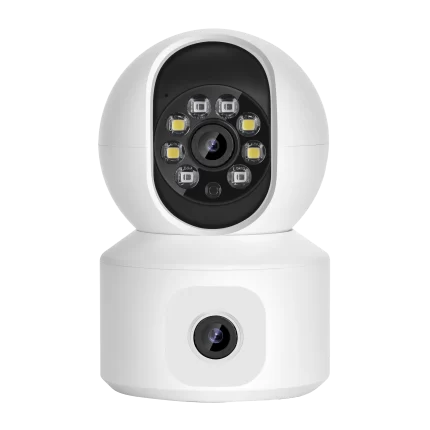 Dual Lens Baby Monitor PTZ IP Camera 4MP Indoor Human Detect 2K WIFI Camera Two-Way Audio ICSee Security CCTV Cam